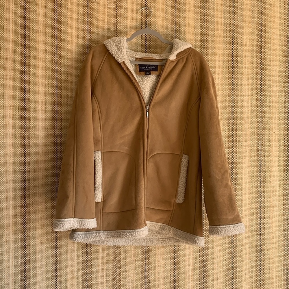 Mackintosh New England Faux Fur Coat Size M Women’s Jackets Beige Neutral